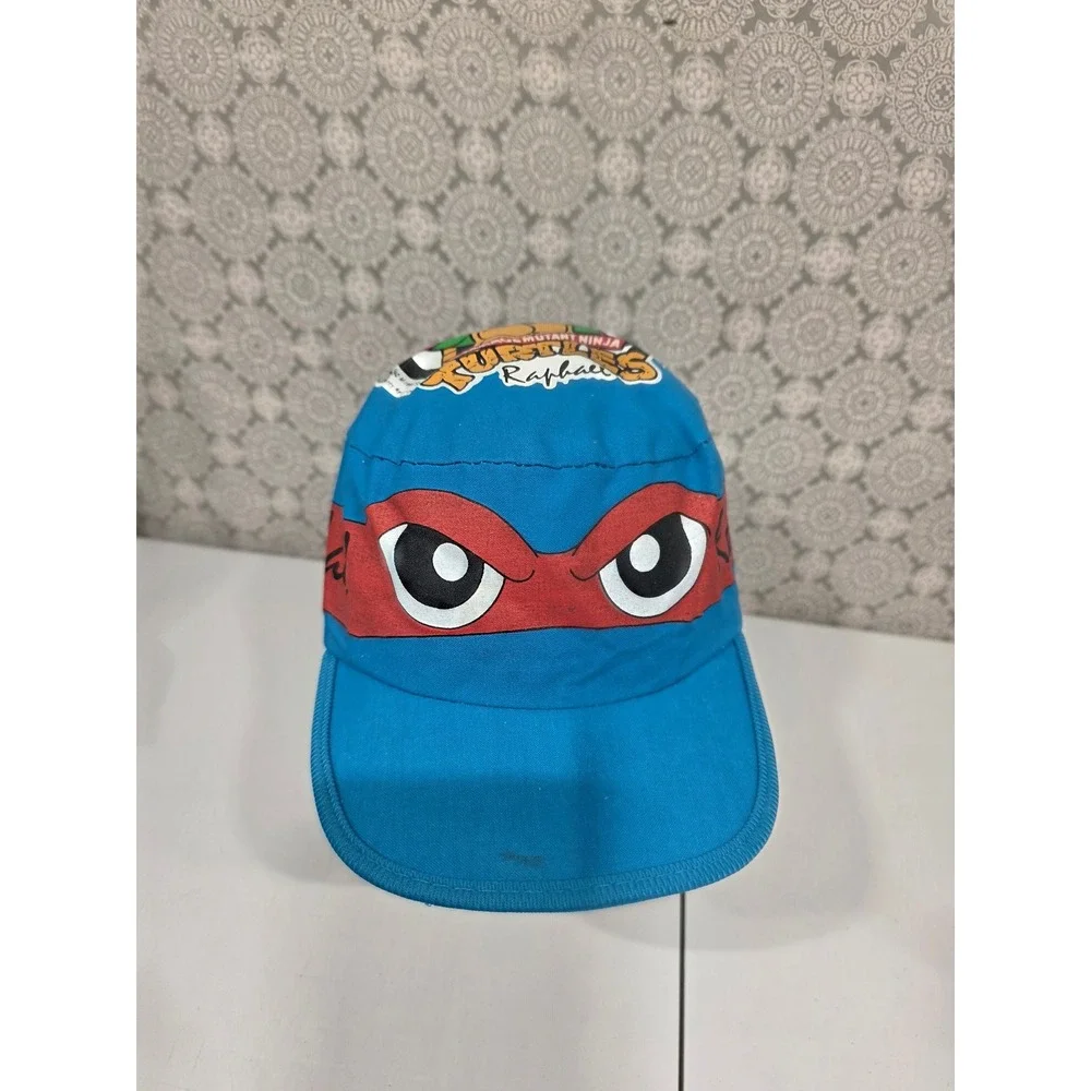Kids Teenage‎ Mutant Ninja Turtles Raphael Blue Baseball Cap One Size 1990 READ